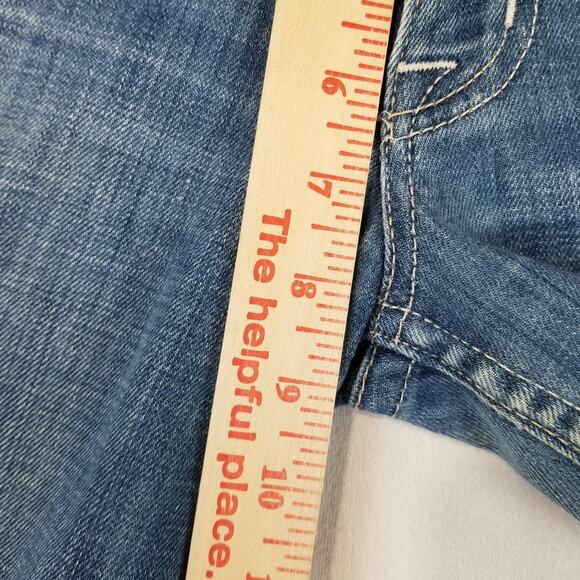 HUDSON Jeans Womens 30 Blue Flare Stretch Y2K Low Rise Made in USA W170DHA - Picture 10 of 12